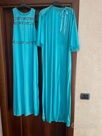 Completo da camera con ciabattine con piume