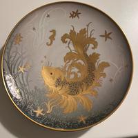 Piatto porcellana oro 24k