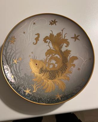 Piatto porcellana oro 24k