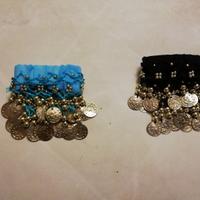 2 Bracciali di stoffa per danza orientale