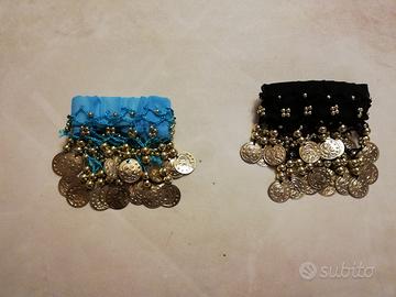 2 Bracciali di stoffa per danza orientale