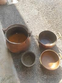 pentole in rame  5€/pz, in blocco