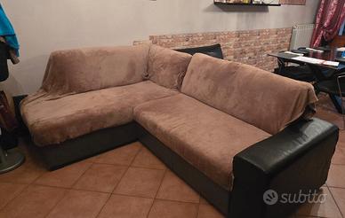 Divano ad angolo e letto