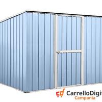 Casetta box giardino Acciaio 260x185 azzurro