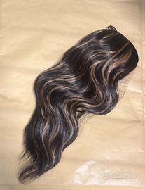 Extension Marrone con Meches Bionde (60-66 cm)
