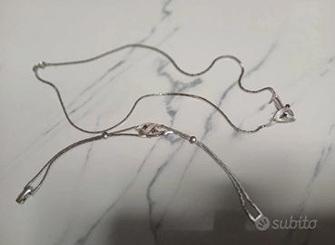 set collana e bracciale argento 835, made in italy