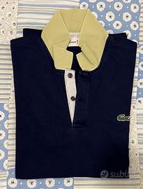 Polo Lacoste Originale Blu, 94% cotone - Taglia 5