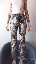 Jeans svasati personalizzati punk