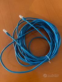 Cavo di rete Ethernet RJ45 blu SCHERMATO 10m STP
