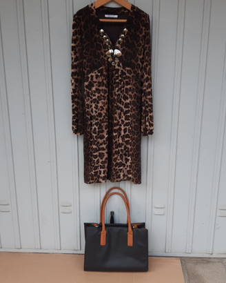 Abito leopardato made in Italy + borsa