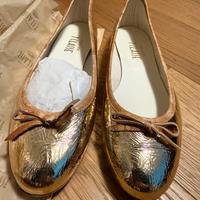 Ballerine dorate 1^ Classe Alviero Martini • NUOVE