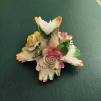 Porta candele candelabro in ceramica Capodimonte 