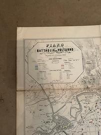 Pianta litografica Battaglia del Volturno