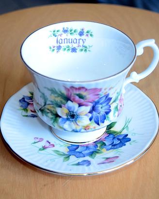 Tazza Tè Elizabethan January Fine Bone China