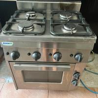 Fornello 4 fuochi in acciaio inox