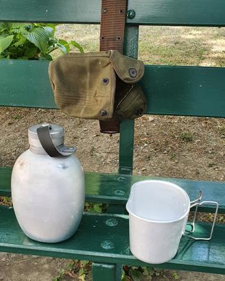Borraccia militare con gamella