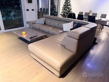 Divano Bruma Salotti angolare vera pelle