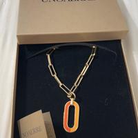 Collana con pendente smaltato arancio UNOAERRE