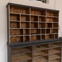 Coppia mobiloni scaffali da laboratorio vintage