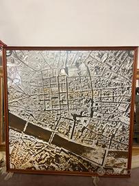 Quadro Firenze Veduta Aerea Storica