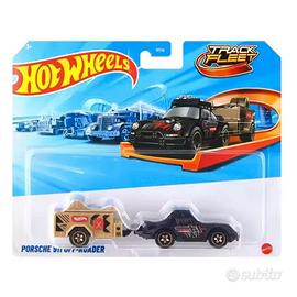 NUOVO hot Wheel PORSCHE OFF ROAD NERA CON CARRELLO