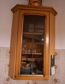 Mobiletto angolare in legno
