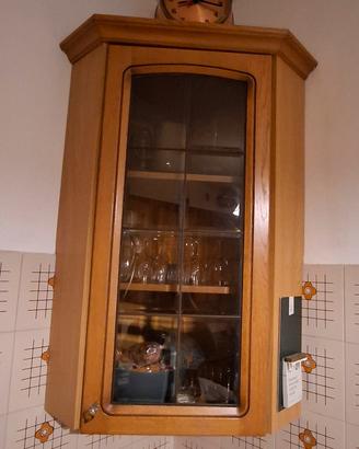 Mobiletto angolare in legno