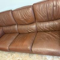 Divano pelle marrone 2.10m