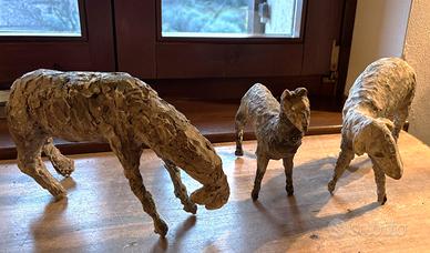 Statue animali antiche per presepe