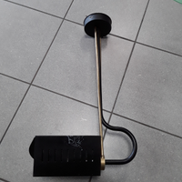 Lampada da soffitto anni 80 in metallo