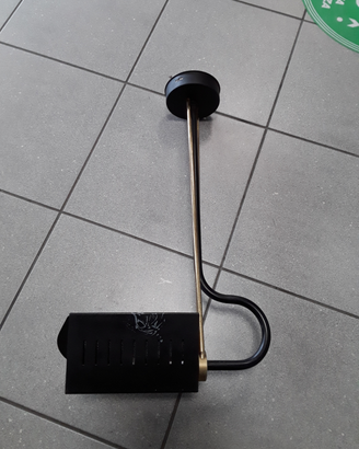 Lampada da soffitto anni 80 in metallo