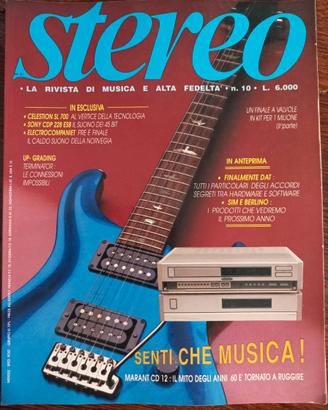 rivista HIFI STEREO n° 10 ottobre 1989
