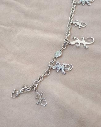 bracciale argento geko