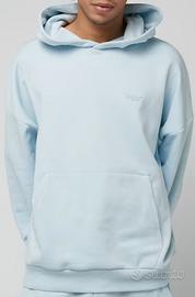 felpa snipes azzurra con cappuccio taglia xs 44 