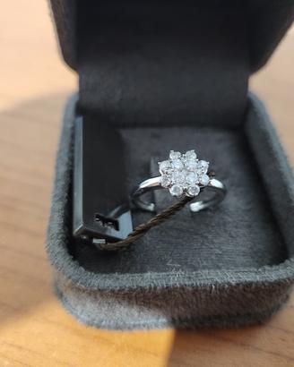 Anello Margherita Fabiani Oro Bianco e Diamanti Na