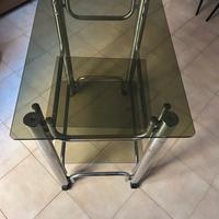 Tavolo porta tv con rotelle vintage