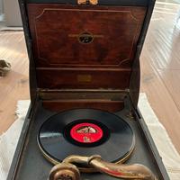 Antico Grammofono portatile Columbia Grafonola 163