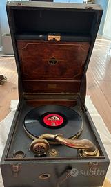 Antico Grammofono portatile Columbia Grafonola 163
