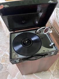 Grammofono vintage a valigetta - Funzionante, pezz