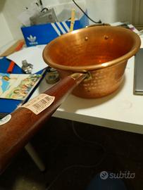 paiolo in rame con manico   Lar