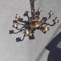 lampadario vitage in ottone