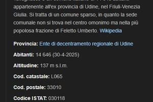 In comune di tavagnacco