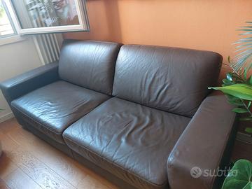Divano letto in pelle 3 posti