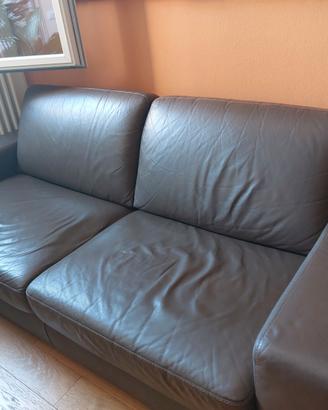Divano letto in pelle 3 posti