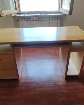 Scrivania  artigianale  legno 