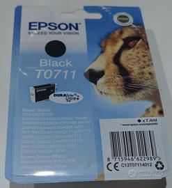 Cartuccia Epson Ghepardo nera T0711 originale