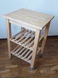 Carrello IKEA BEKVAM in faggio 58x50x85