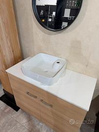 MOBILE BAGNO A TERRA CON LAVABO IN APPOGGIO
