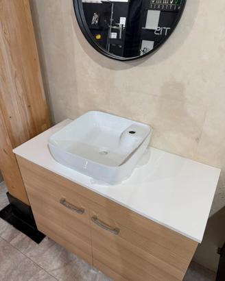 MOBILE BAGNO A TERRA CON LAVABO IN APPOGGIO