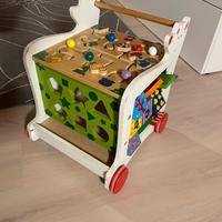 Carrello per bambini in legno